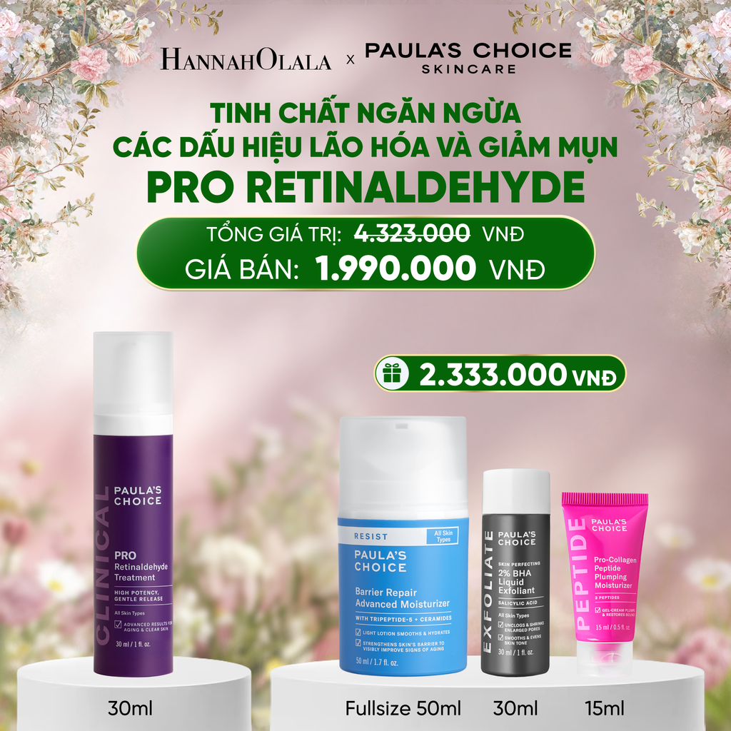  DEAL 9: TINH CHẤT RETINALDEHYDE NGĂN NGỪA CÁC DẤU HIỆU LÃO HÓA VÀ HỖ TRỢ GIẢM MỤN 30ML 