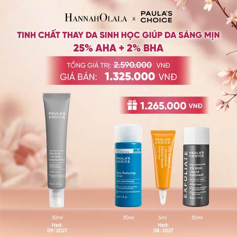  TINH CHẤT THAY DA SINH HỌC GIÚP DA SÁNG MỊN SKIN PERFECTING 25% AHA + 2% BHA EXFOLIANT PEEL 30ML - DEAL 11 - A1098 