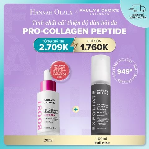  DEAL 10: TINH CHẤT LÀM CĂNG MỊN VÀ SĂN CHẮC DA PAULA'S CHOICE PRO-COLLAGEN MULTI-PEPTIDE BOOSTER MÃ 3020 20ML 