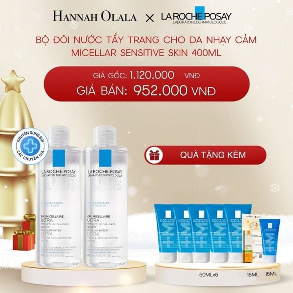  A967_DEAL 11: BỘ ĐÔI NƯỚC TẨY TRANG CHO DA NHẠY CẢM MICELLAR SENSITIVE SKIN 400ML 