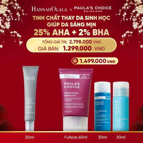  DEAL 12: TINH CHẤT THAY DA SINH HỌC GIÚP DA SÁNG MỊN SKIN PERFECTING 25% AHA + 2% BHA EXFOLIANT PEEL 30ML 