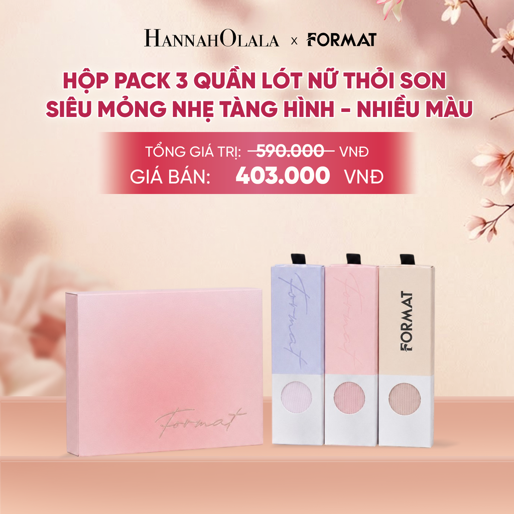  [NEW ARRIVAL] HỘP PACK 3 CHIẾC QUẦN LÓT NỮ THỎI SON FORMAT SIÊU MỎNG NHẸ TÀNG HÌNH - NHIỀU MÀU - 10006485 - A221 