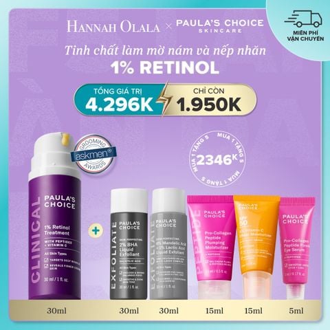  DEAL 14: TINH CHẤT LÀM MỜ NÁM VÀ NẾP NHĂN CLINICAL 1% RETINOL TREATMENT 