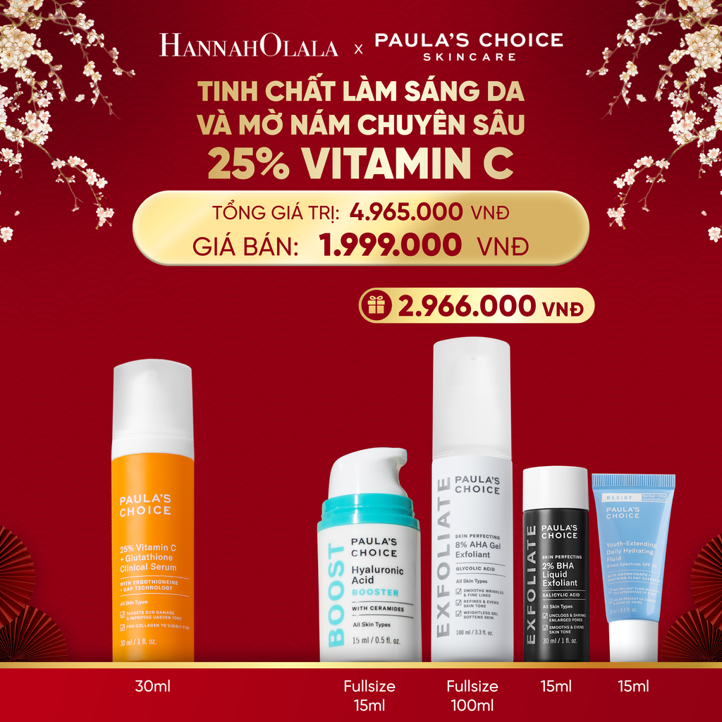  DEAL 18: TINH CHẤT LÀM SÁNG DA VÀ MỜ NÁM CHUYÊN SÂU VỚI 25% VITAMIN C 25% VITAMIN C + GLUTATHIONE CLINICAL SERUM 30ML 