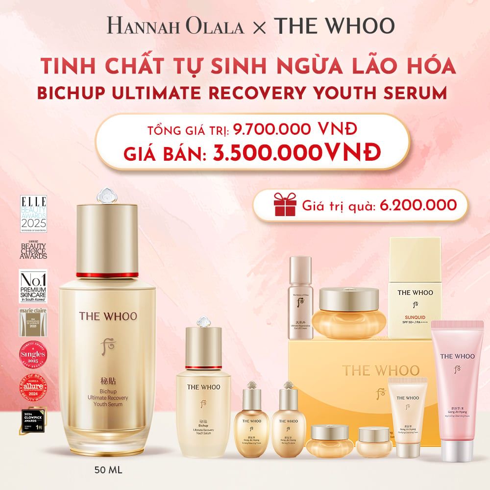  D17_DEAL01: TINH CHẤT TỰ SINH NGỪA LÃO HÓA THẾ HỆ THỨ 4 THE WHOO BICHUP ULTIMATE RECOVERY YOUTH SERUM 50ML 