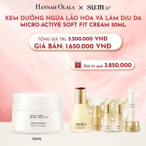  D6_DEAL22: KEM DƯỠNG NGỪA LÃO HÓA VÀ LÀM DỊU DA SU:M37 MICRO-ACTIVE SOFT FIT CREAM 50ML 