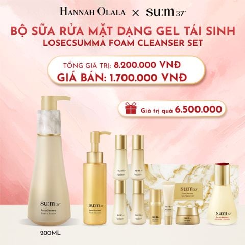  D13_DEAL27: BỘ SỮA RỬA MẶT DẠNG GEL TÁI SINH SU:M37 LOSECSUMMA FOAM CLEANSER SET 