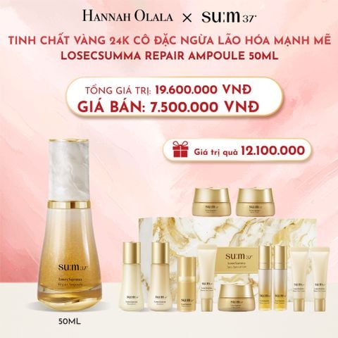  D15_DEAL29: TINH CHẤT VÀNG 24K CÔ ĐẶC NGĂN NGỪA LÃO HÓA MẠNH MẼ SU:M37 LOSECSUMMA REPAIR AMPOULE 50ML 