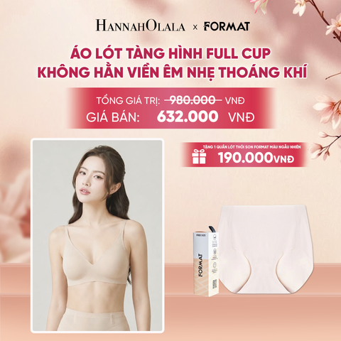  ÁO LÓT TÀNG HÌNH FORMAT FULL CUP KHÔNG HẰN VIỀN ÊM NHẸ THOÁNG KHÍ - 10005917 _ DEAL 2 - A633 