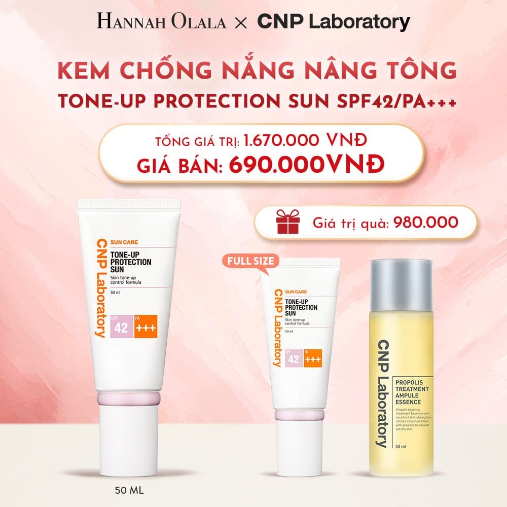  D2_DEAL32: KEM CHỐNG NẮNG NÂNG TÔNG CNP LABORATORY TONE-UP PROTECTION SUN SPF42/PA+++ 50ML 