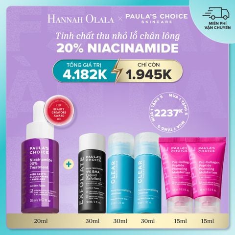  DEAL 3: TINH CHẤT SE KHÍT LỖ CHÂN LÔNG VÀ LÀM MỜ THÂM MỤN NIACINAMIDE 20% 20ML 