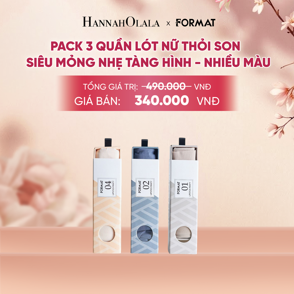  PACK 3 QUẦN LÓT NỮ THỎI SON FORMAT SIÊU MỎNG NHẸ TÀNG HÌNH - NHIỀU MÀU - 10000102 _ DEAL 4 - A220 