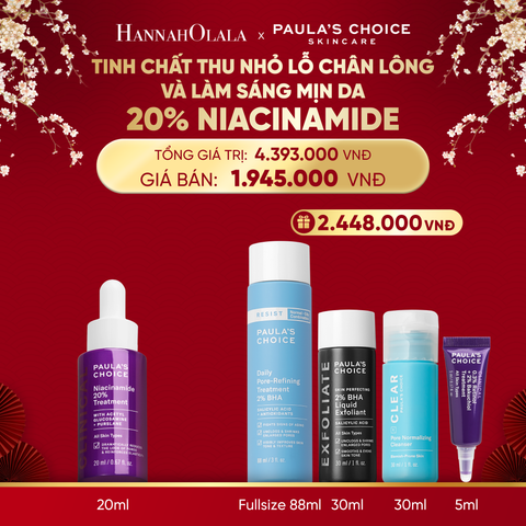  DEAL 4: TINH CHẤT SE KHÍT LỖ CHÂN LÔNG VÀ LÀM MỜ THÂM MỤN NIACINAMIDE 20% 20ML 