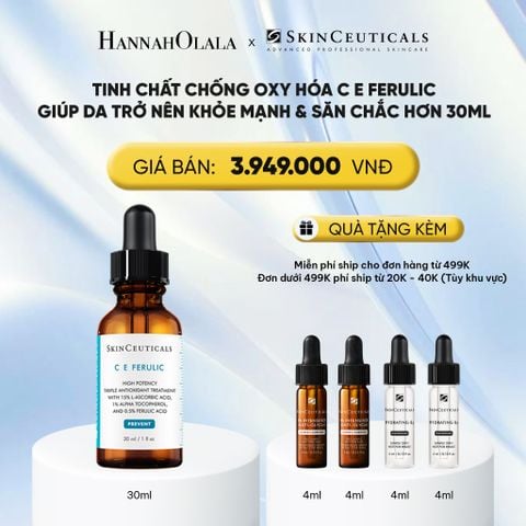  TINH CHẤT CHỐNG OXY HÓA C E FERULIC GIÚP DA TRỞ NÊN KHỎE MẠNH & SĂN CHẮC HƠN 30ML - DEAL 4 : 