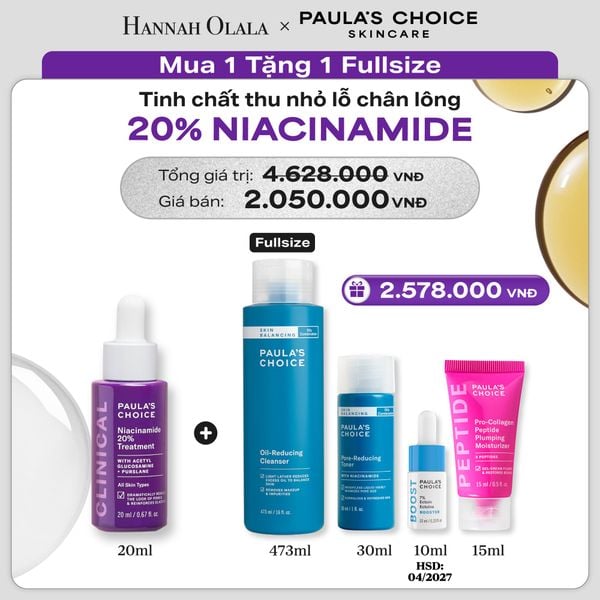  TINH CHẤT SE KHÍT LỖ CHÂN LÔNG VÀ LÀM MỜ THÂM MỤN NIACINAMIDE 20% 20ML - DEAL 04 - E15 