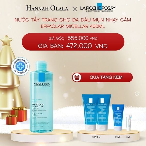  A960_DEAL 4: NƯỚC TẨY TRANG CHO DA DẦU MỤN NHẠY CẢM EFFACLAR MICELLAR 400ML 