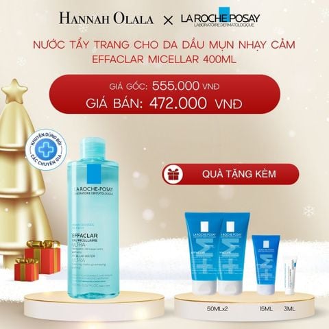  A960_DEAL 4: NƯỚC TẨY TRANG CHO DA DẦU MỤN NHẠY CẢM EFFACLAR MICELLAR 400ML 