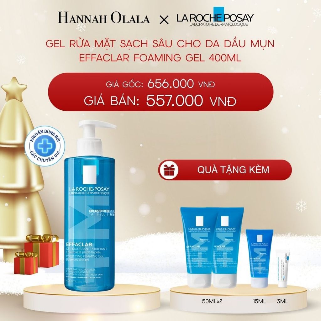  A961_DEAL 5: GEL RỬA MẶT SẠCH SÂU CHO DA DẦU MỤN EFFACLAR FOAMING GEL 400ML 