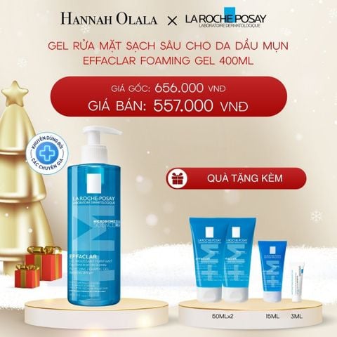 A961_DEAL 5: GEL RỬA MẶT SẠCH SÂU CHO DA DẦU MỤN EFFACLAR FOAMING GEL 400ML 
