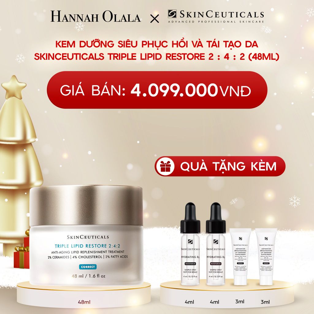  A973_DEAL 6 KEM DƯỠNG SIÊU PHỤC HỒI VÀ TÁI TẠO DA SKINCEUTICALS TRIPLE LIPID RESTORE 2 : 4 : 2 (48ML) 