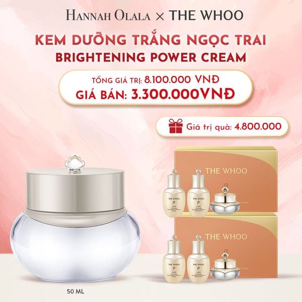 DEAL06: KEM DƯỠNG TRẮNG NGỌC TRAI THE WHOO BRIGHTENING POWER CREAM 50ML 