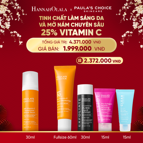  DEAL 6: TINH CHẤT LÀM SÁNG DA VÀ MỜ NÁM CHUYÊN SÂU VỚI 25% VITAMIN C 25% VITAMIN C + GLUTATHIONE CLINICAL SERUM 30ML 