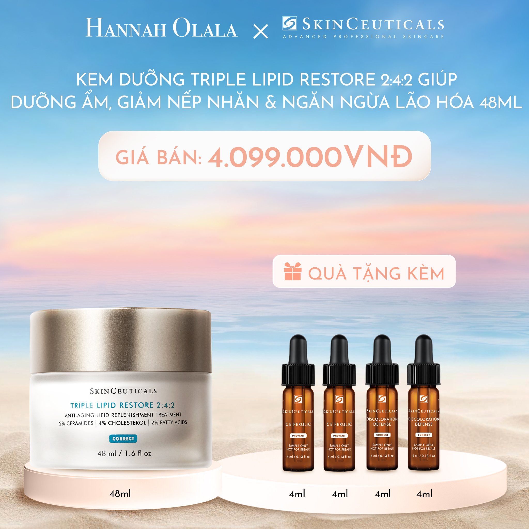 DEAL 6 KEM DƯỠNG TRIPLE LIPID RESTORE 2:4:2 GIÚP DƯỠNG ẨM, GIẢM NẾP NHĂN & NGĂN NGỪA LÃO HÓA 48ML 