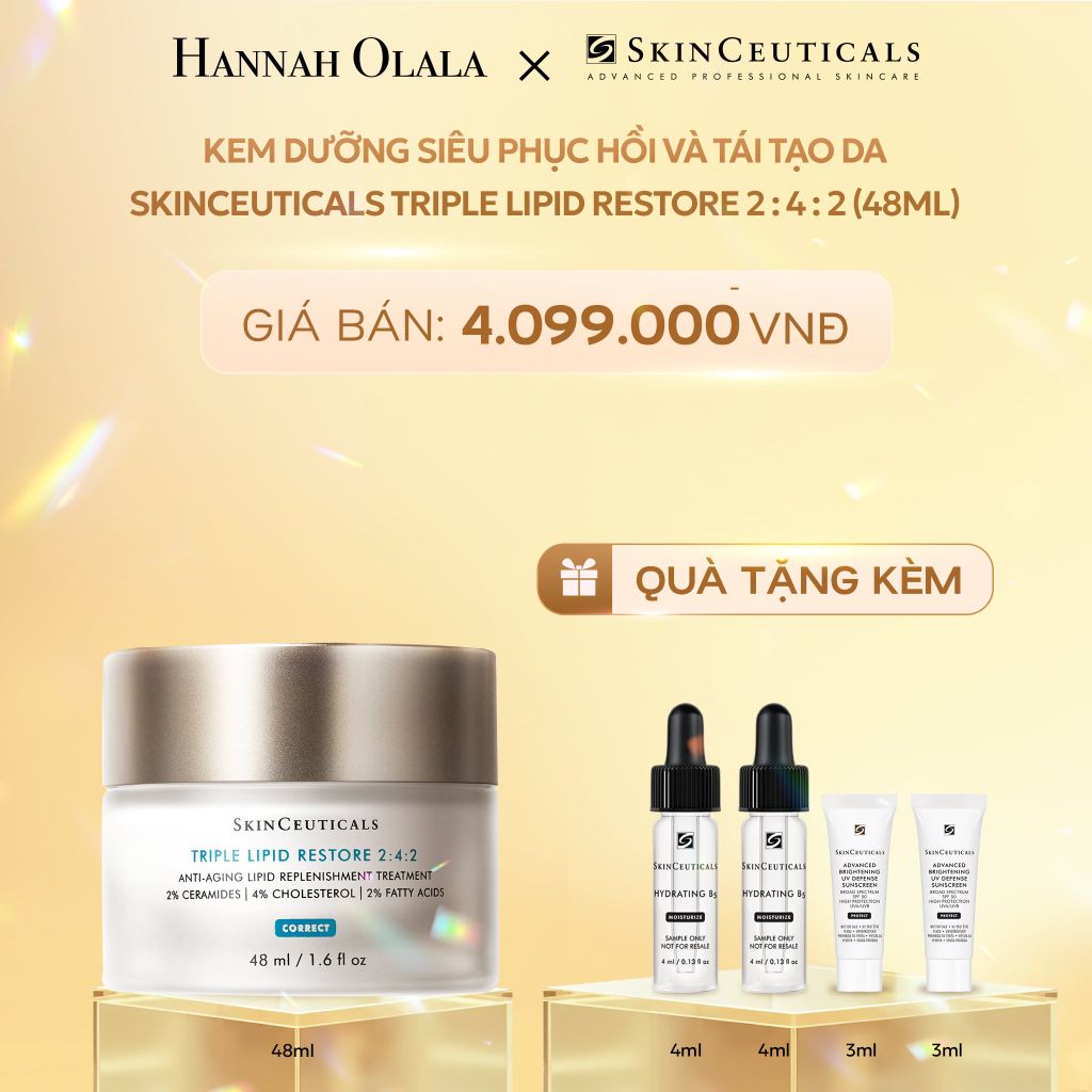  DEAL 6: KEM DƯỠNG SIÊU PHỤC HỒI VÀ TÁI TẠO DA SKINCEUTICALS TRIPLE LIPID RESTORE 2 : 4 : 2 (48ML) 
