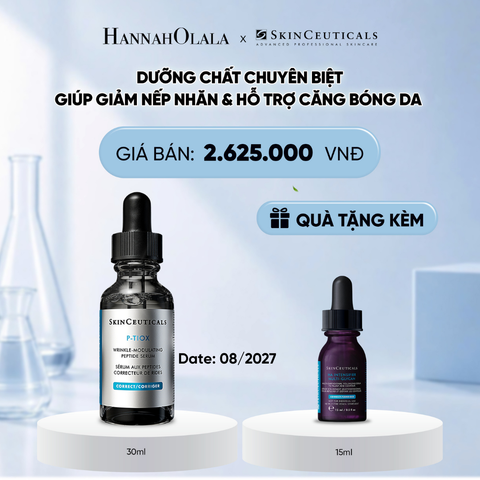  [HSD 08/2027] DƯỠNG CHẤT CHUYÊN BIỆT GIÚP GIẢM NẾP NHĂN & HỖ TRỢ CĂNG BÓNG DA SKINCEUTICALS P-TIOX 30ML DEAL 7 - D60 