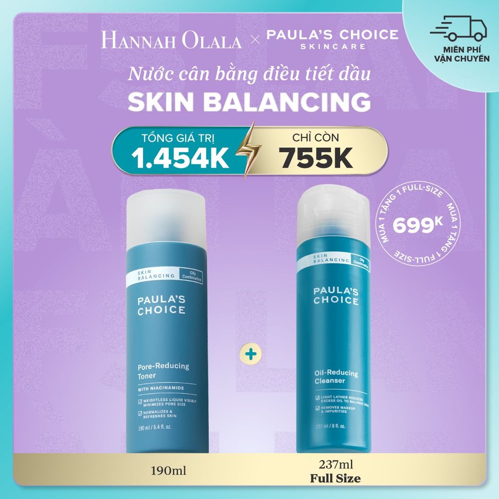  DEAL 8: NƯỚC CÂN BẰNG ĐỘ ẨM VÀ ĐIỀU CHỈNH LỖ CHÂN LÔNG 190ML 
