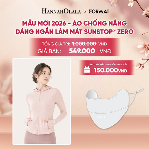 MẪU MỚI 2026 - ÁO CHỐNG NẮNG DÁNG NGẮN FORMAT CHẤT THUN LẠNH CO DÃN LÀM MÁT SUNSTOP ZERO - 10006060 _ DEAL 9 - A1423 