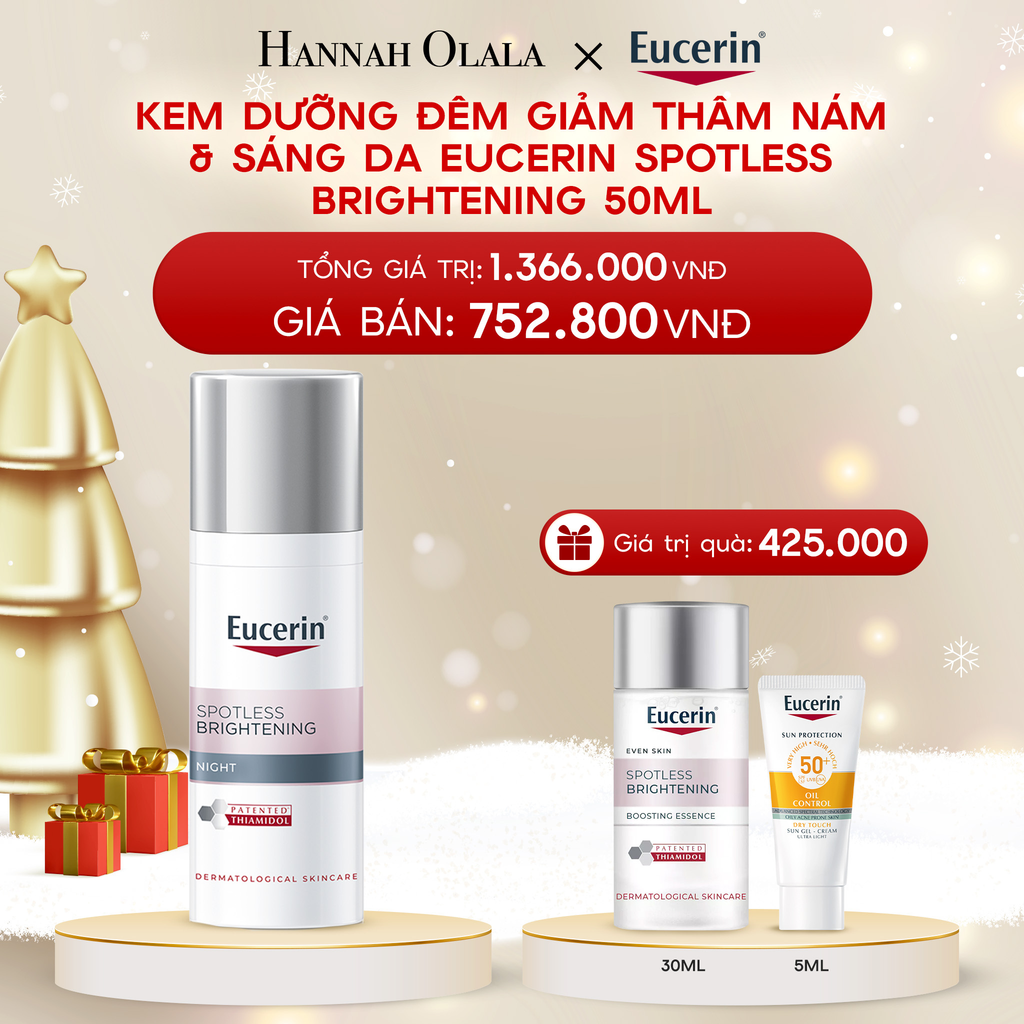 A931_DEAL 01: KEM DƯỠNG ĐÊM GIẢM THÂM NÁM & SÁNG DA EUCERIN SPOTLESS BRIGHTENING 50ML 