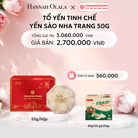  E176: DEAL 1: TỔ YẾN TINH CHẾ YẾN SÀO NHA TRANG - 50G 