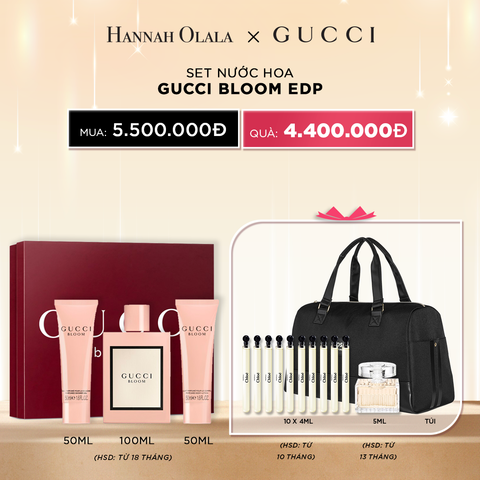  DEAL 3: SET NƯỚC HOA GUCCI BLOOM EDP 100 ML + 50 ML + 50 ML 