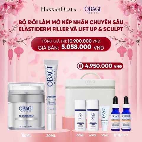  DEAL 4: BỘ ĐÔI KEM DƯỠNG LÀM MỜ NẾP NHĂN CHUYÊN SÂU OBAGI ELASTIDERM LIFT UP & SCULPT 50ML VÀ ELASTIDERM ADVANCED FILLER CONCENTRATE 20ML 
