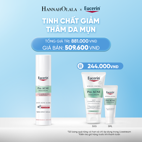  DEAL 04: TINH CHẤT TRỊ THÂM MỤN EUCERIN PRO ACNE TRIPLE EFFECT SERUM 50ML 