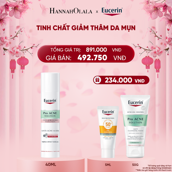  DEAL 05: TINH CHẤT GIẢM THÂM & DƯỠNG SÁNG CHO DA MỤN EUCERIN TRIPLE EFFECT 40ML 