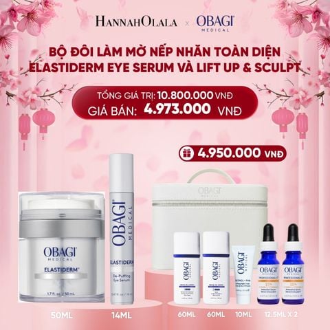  DEAL 5: BỘ ĐÔI KEM DƯỠNG LÀM MỜ NẾP NHĂN TOÀN DIỆN OBAGI ELASTIDERM LIFT UP & SCULPT 50ML VÀ ELASTIDERM EYE SERUM 14ML 