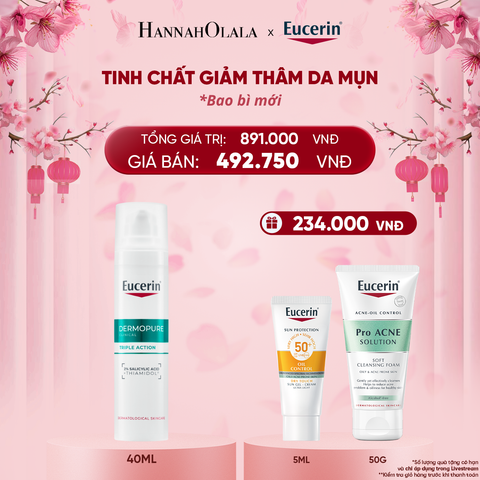  A1014_DEAL 05: TINH CHẤT GIẢM THÂM & DƯỠNG SÁNG CHO DA MỤN EUCERIN TRIPLE EFFECT 40ML 