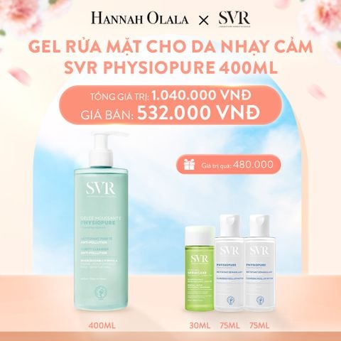  A815_DEAL 06: GEL RỬA MẶT DÀNH CHO DA NHẠY CẢM SVR PHYSIOPURE GELEE MOUSSANTE DUNG TÍCH 400ML 