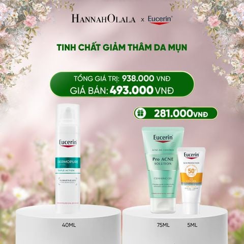  DEAL 07: TINH CHẤT GIÚP GIẢM THÂM MỤN VÀ DƯỠNG SÁNG DA EUCERIN DERMOPURE CLINICAL TRIPLE ACTION 40ML 