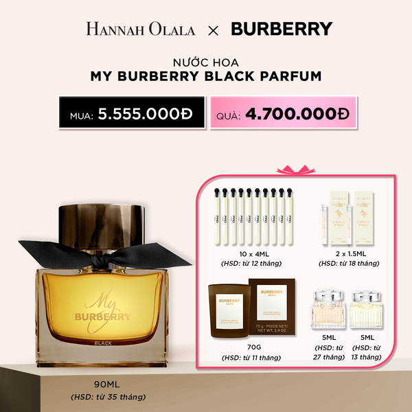 DEAL 7: NƯỚC HOA MY BURBERRY BLACK PARFUM 90 ML - (HSD TỪ 35 THÁNG) 