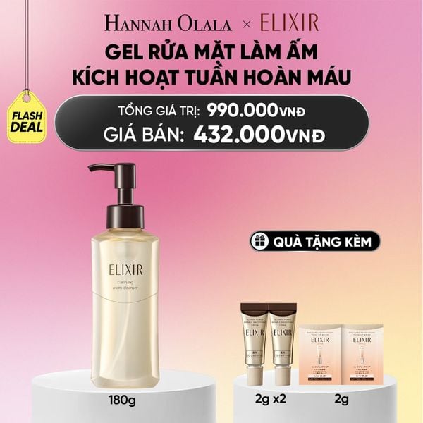  GEL RỬA MẶT SẠCH SÂU, DƯỠNG ẨM ELIXIR CLARIFYING WARM CLEANSER - DEAL 8_ A1654 