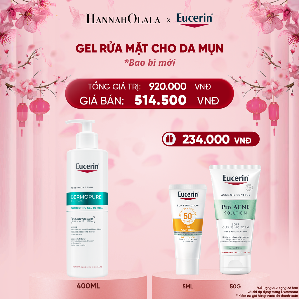  A1017_DEAL 08: GEL RỬA MẶT CHO DA MỤN 3X TREAMENT GEL TO FOAM CLEANSER 400ml 