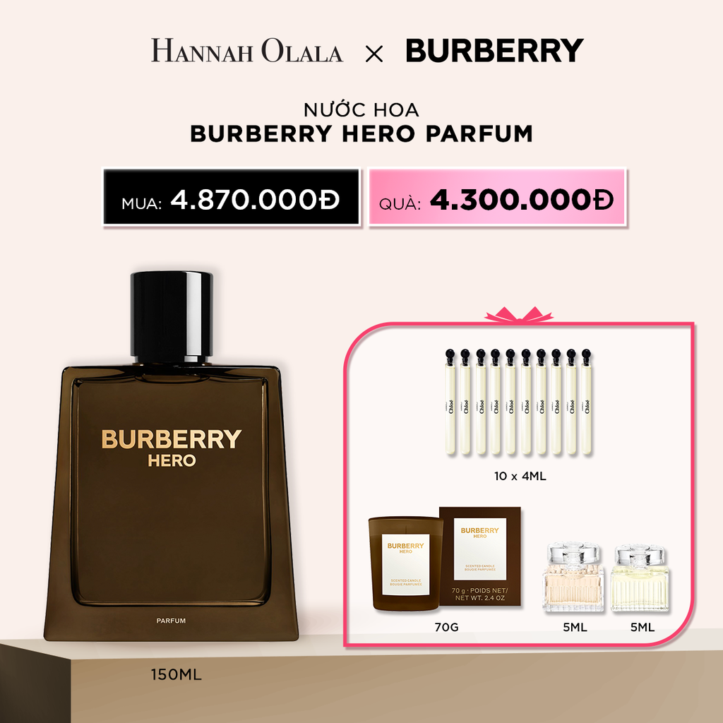  DEAL 8: NƯỚC HOA BURBERRY HERO PARFUM 150 ML 