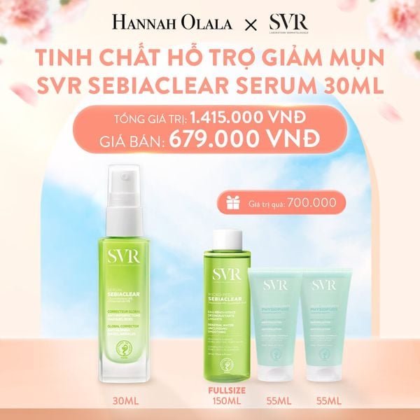  A2001_DEAL 09.1: SẢN PHẨM CHĂM SÓC DA, HỖ TRỢ GIẢM MỤN MỜ THÂM SVR SEBIACLEAR SERUM 30ML 