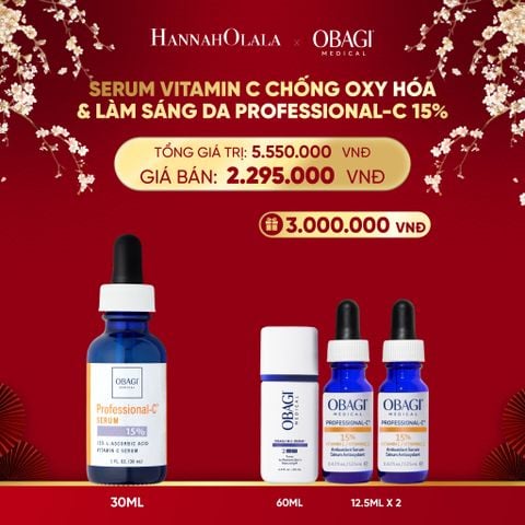  DEAL 9: SERUM VITAMIN C CHỐNG OXY HÓA, HỖ TRỢ LÀM SÁNG DA PROFESSIONAL-C 15% 30ML 