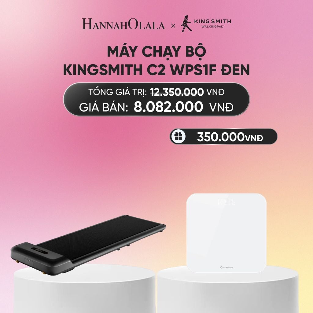  DEAL 1: MÁY CHẠY BỘ KINGSMITH C2 WPS1F ĐEN_A1328 
