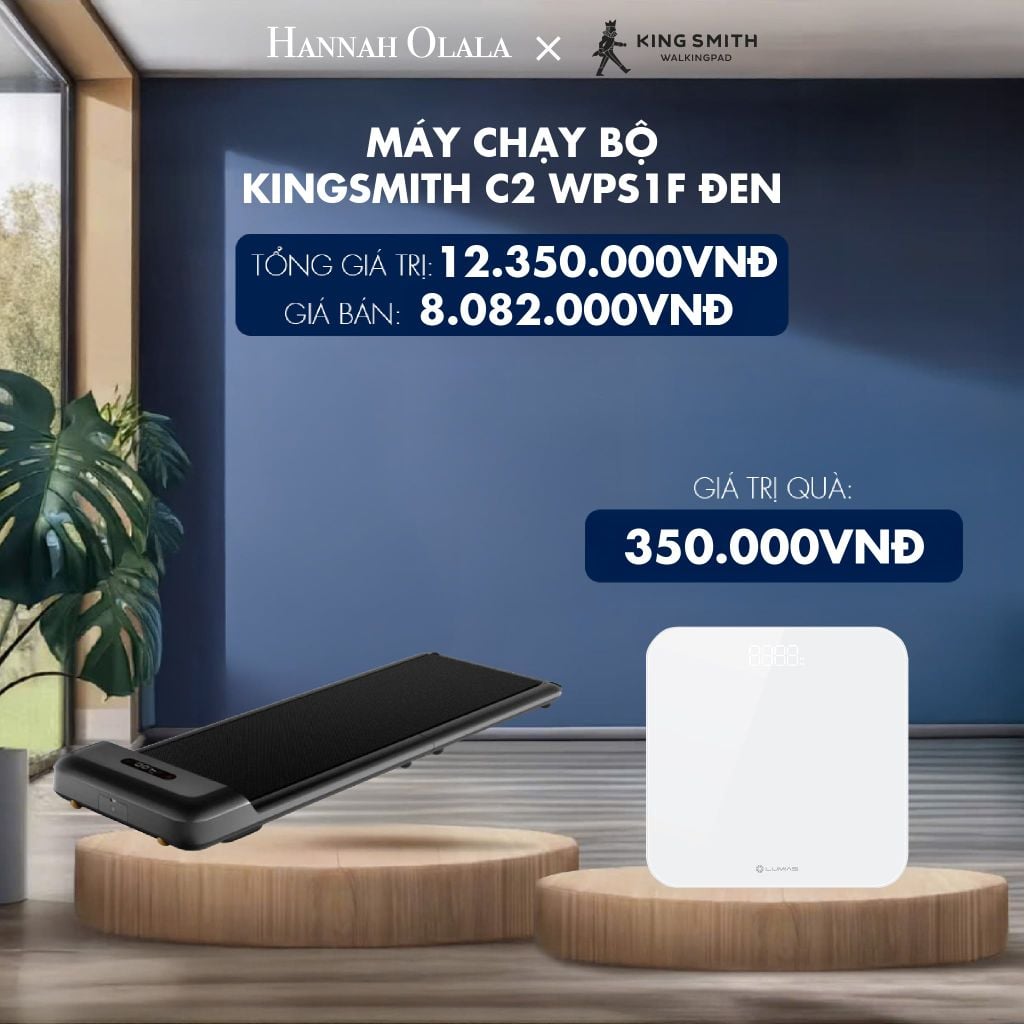  MÁY CHẠY BỘ KINGSMITH C2 WPS1F ĐEN - DEAL 1 