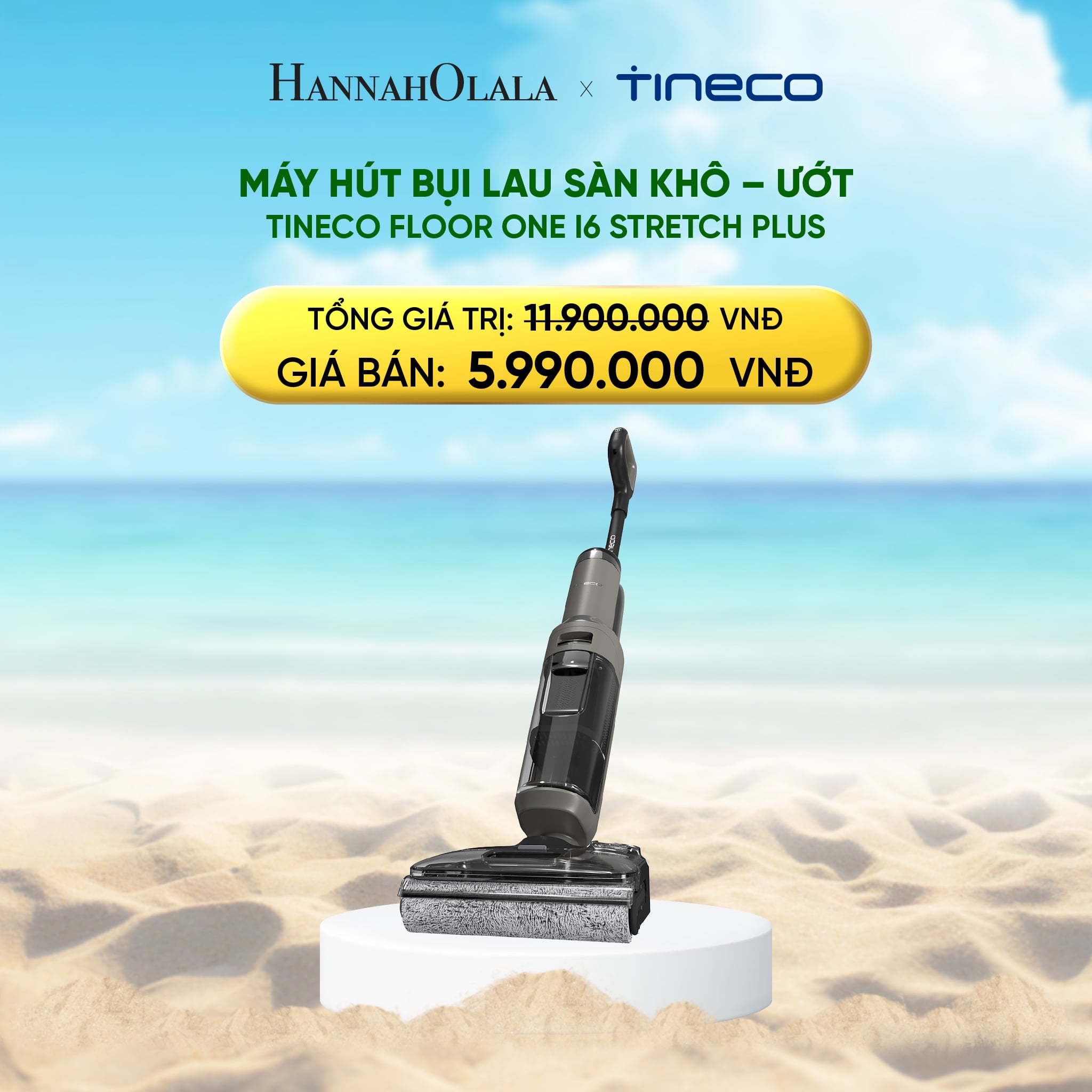 Máy Lau Sàn Hút Bụi Tineco Floor One I6 Stretch Plus